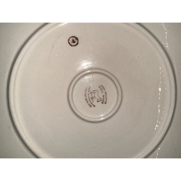 Vintage Set of 4 Weil Ware Rose Yellow Square Dinner Plate Set - Picture 6 of 7